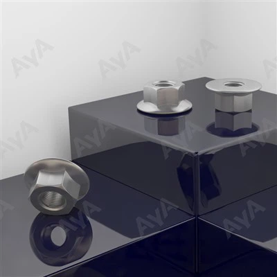 Bakin karfe hex flangange kwayoyi